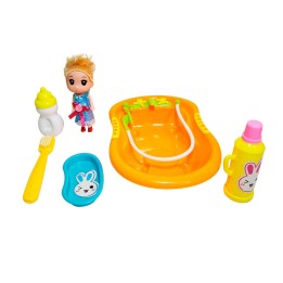 Muñeca Bebe Con Bañera Y Accesorios Juguete Interactivo