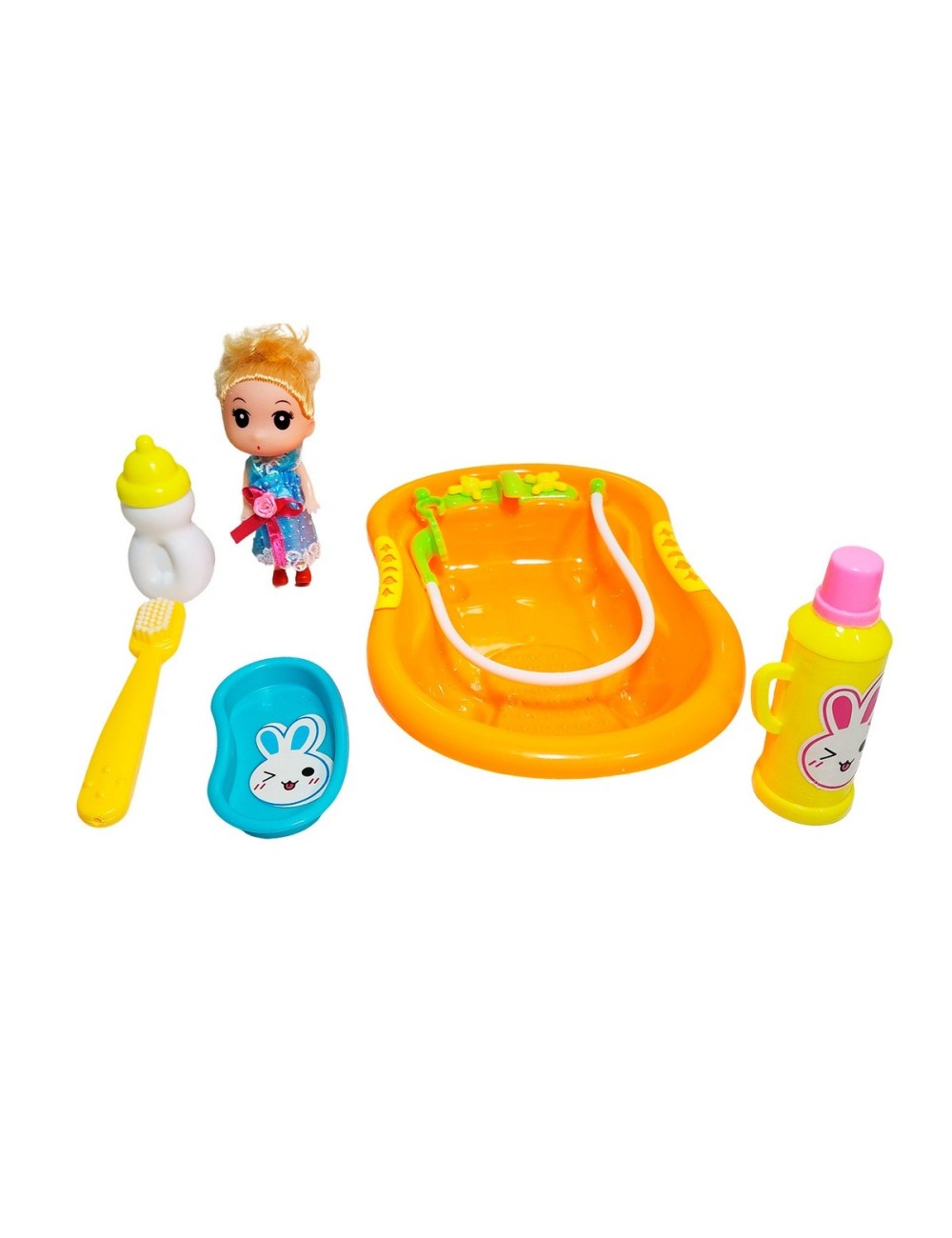 Muñeca Bebe Con Bañera Y Accesorios Juguete Interactivo