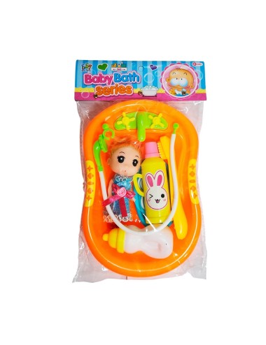 Muñeca Bebe Con Bañera Y Accesorios Juguete Interactivo