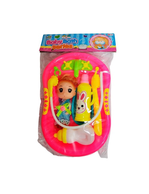 Muñeca Bebe Con Bañera Y Accesorios Juguete Interactivo