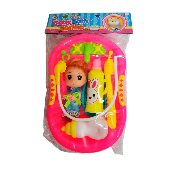 Muñeca Bebe Con Bañera Y Accesorios Juguete Interactivo