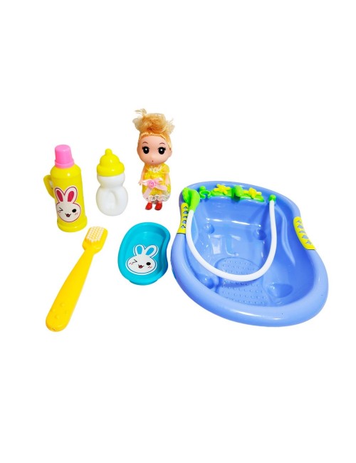 Muñeca Bebe Con Bañera Y Accesorios Juguete Interactivo