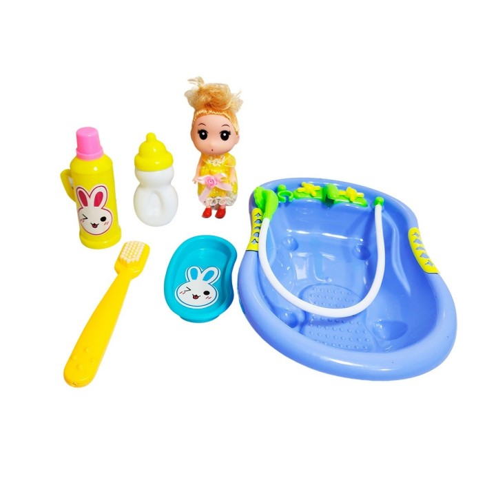Muñeca Bebe Con Bañera Y Accesorios Juguete Interactivo
