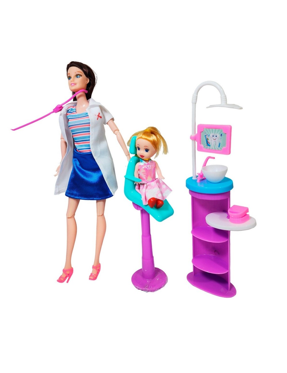 Muñeca Doctora Odontologa Juguete Didactico + Accesorios