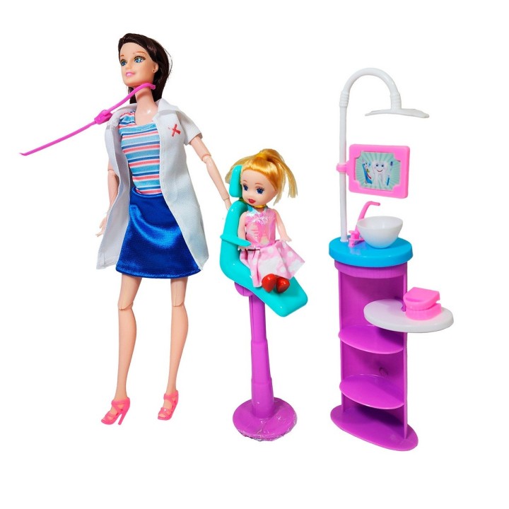 Muñeca Doctora Odontologa Juguete Didactico + Accesorios