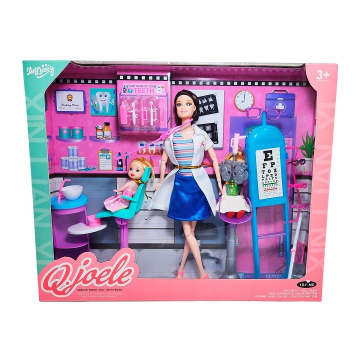 Muñeca Doctora Odontologa Juguete Didactico + Accesorios