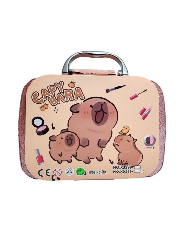 Maleta Kit Maquillaje Capibara Niñas Juguete Esmaltes