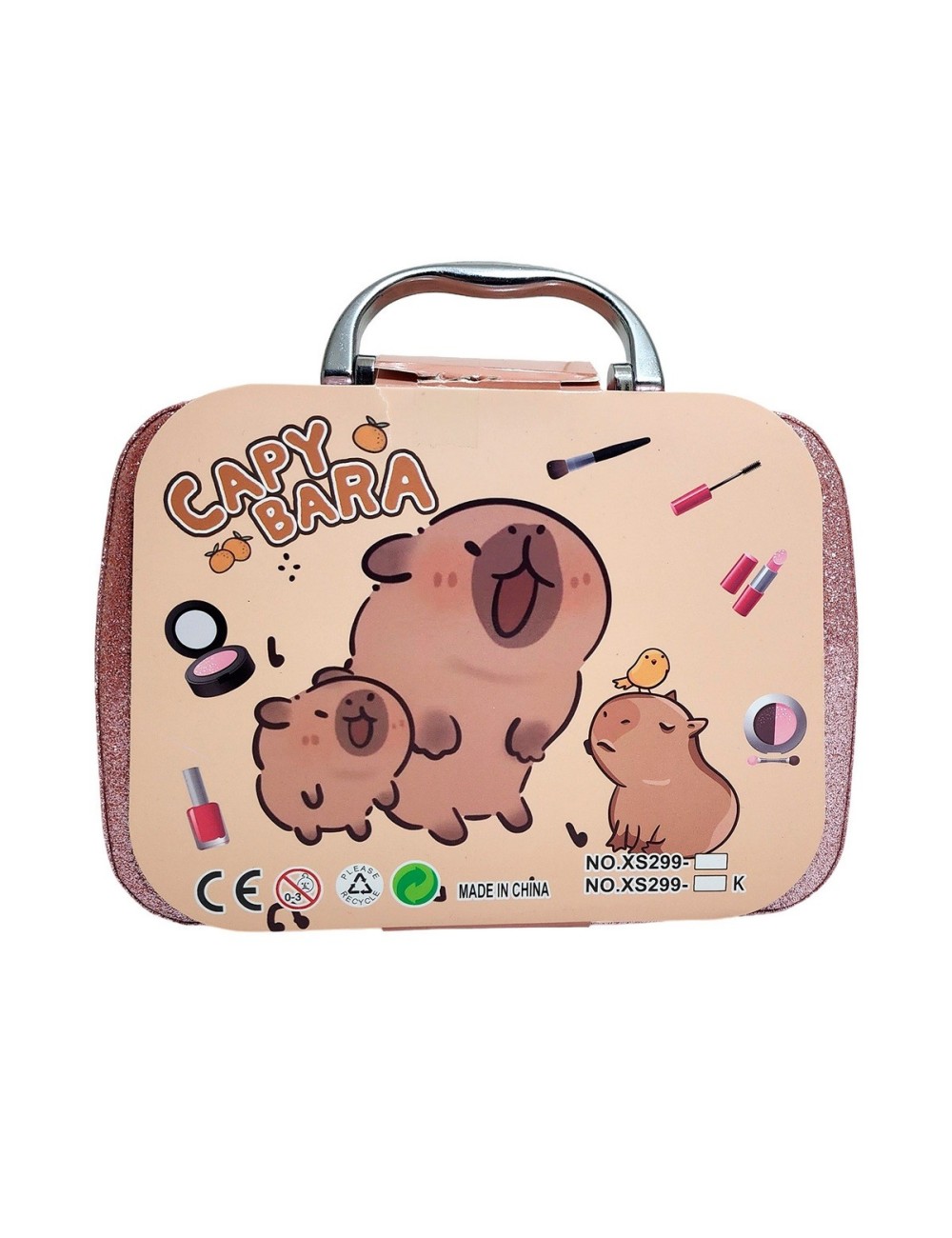 Maleta Kit Maquillaje Capibara Niñas Juguete Esmaltes