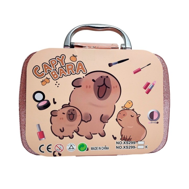 Maleta Kit Maquillaje Capibara Niñas Juguete Esmaltes