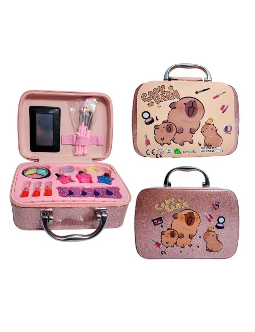 Maleta Kit Maquillaje Capibara Niñas Juguete Esmaltes