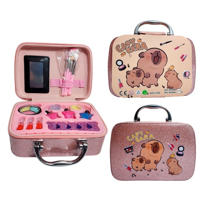 Maleta Kit Maquillaje Capibara Niñas Juguete Esmaltes