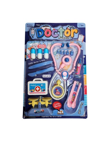 Kit Set Doctora Estetoscopio Instrumentos Juguete Didactico