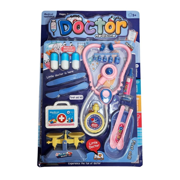Kit Set Doctora Estetoscopio Instrumentos Juguete Didactico