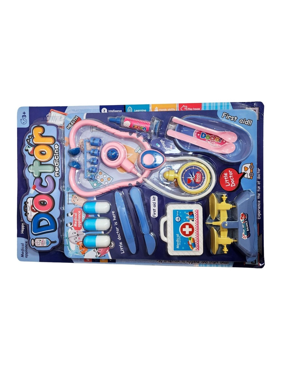 Kit Set Doctora Estetoscopio Instrumentos Juguete Didactico