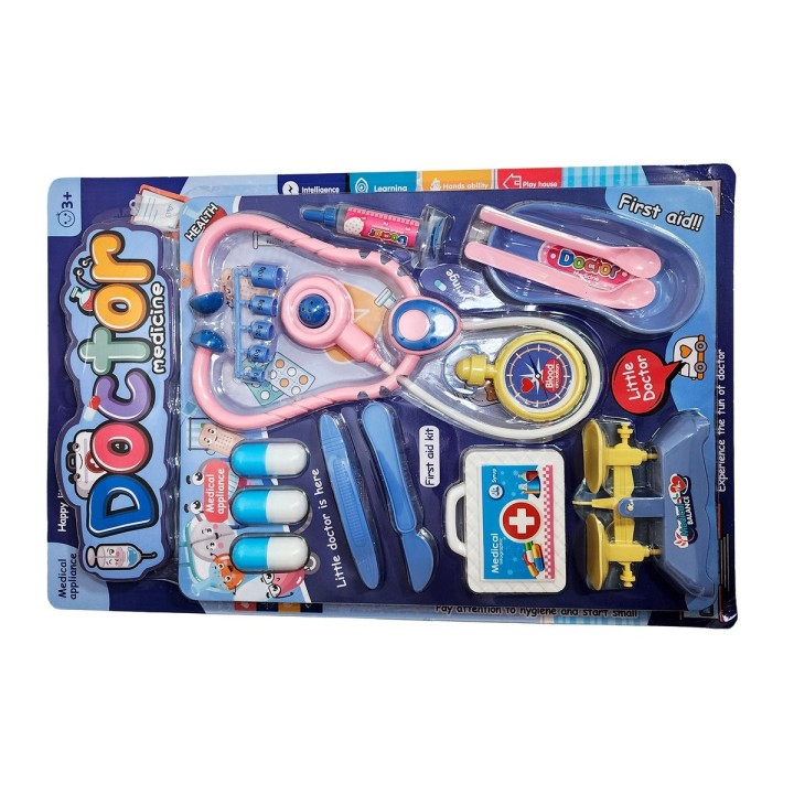 Kit Set Doctora Estetoscopio Instrumentos Juguete Didactico