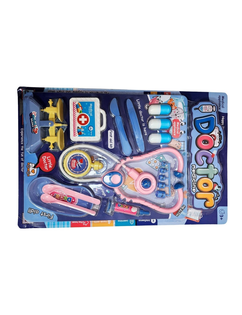 Kit Set Doctora Estetoscopio Instrumentos Juguete Didactico