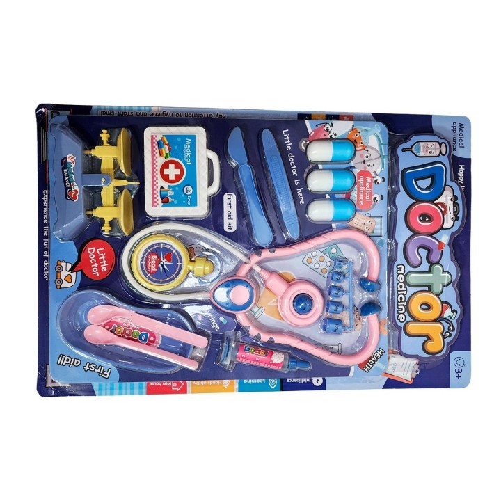 Kit Set Doctora Estetoscopio Instrumentos Juguete Didactico