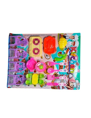 Juguete Cocina Utencilios Comida Didactica Kitchen Juego