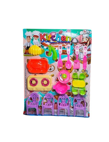 Juguete Cocina Utencilios Comida Didactica Kitchen Juego