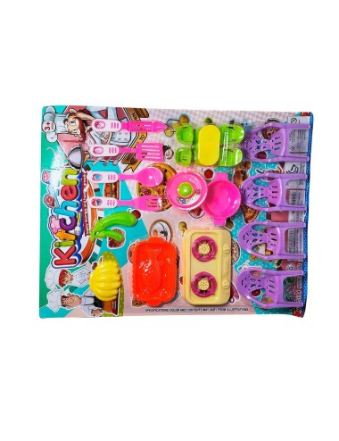 Juguete Cocina Utencilios Comida Didactica Kitchen Juego