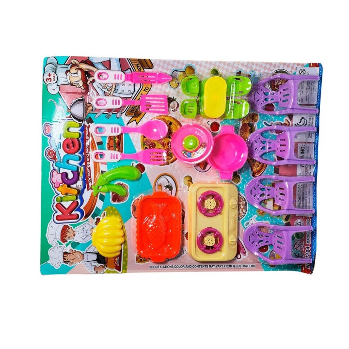 Juguete Cocina Utencilios Comida Didactica Kitchen Juego