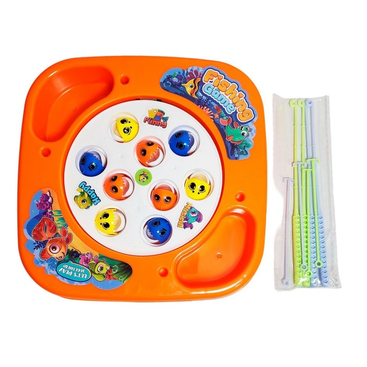 Juego De Pesca Juguete Giratorio Niños Fishing + Bateria