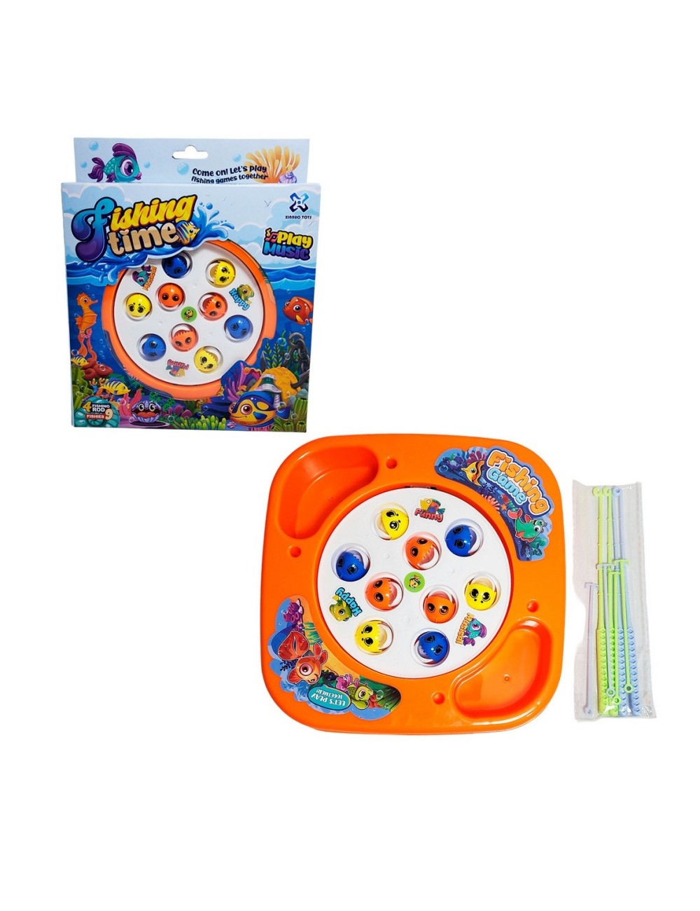 Juego De Pesca Juguete Giratorio Niños Fishing + Bateria