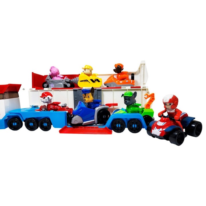 Camion Bus Tractomula Patrulla Canina Set X 7 Vehiculos