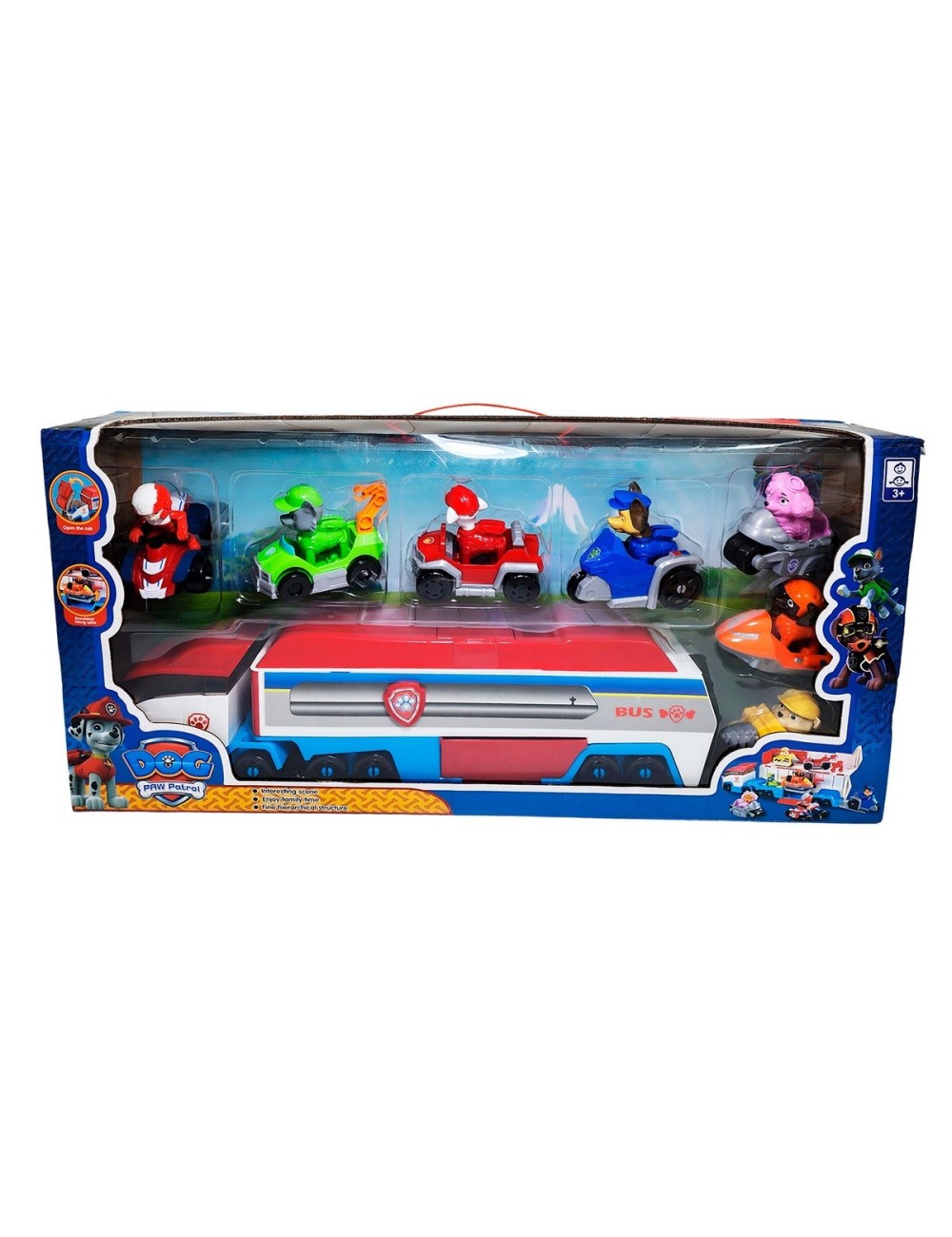 Camion Bus Tractomula Patrulla Canina Set X 7 Vehiculos