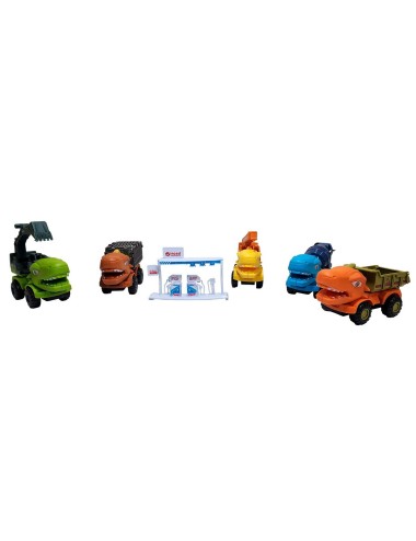 Carro Camiones Construccion Transporte Dinosaurio Jurassic