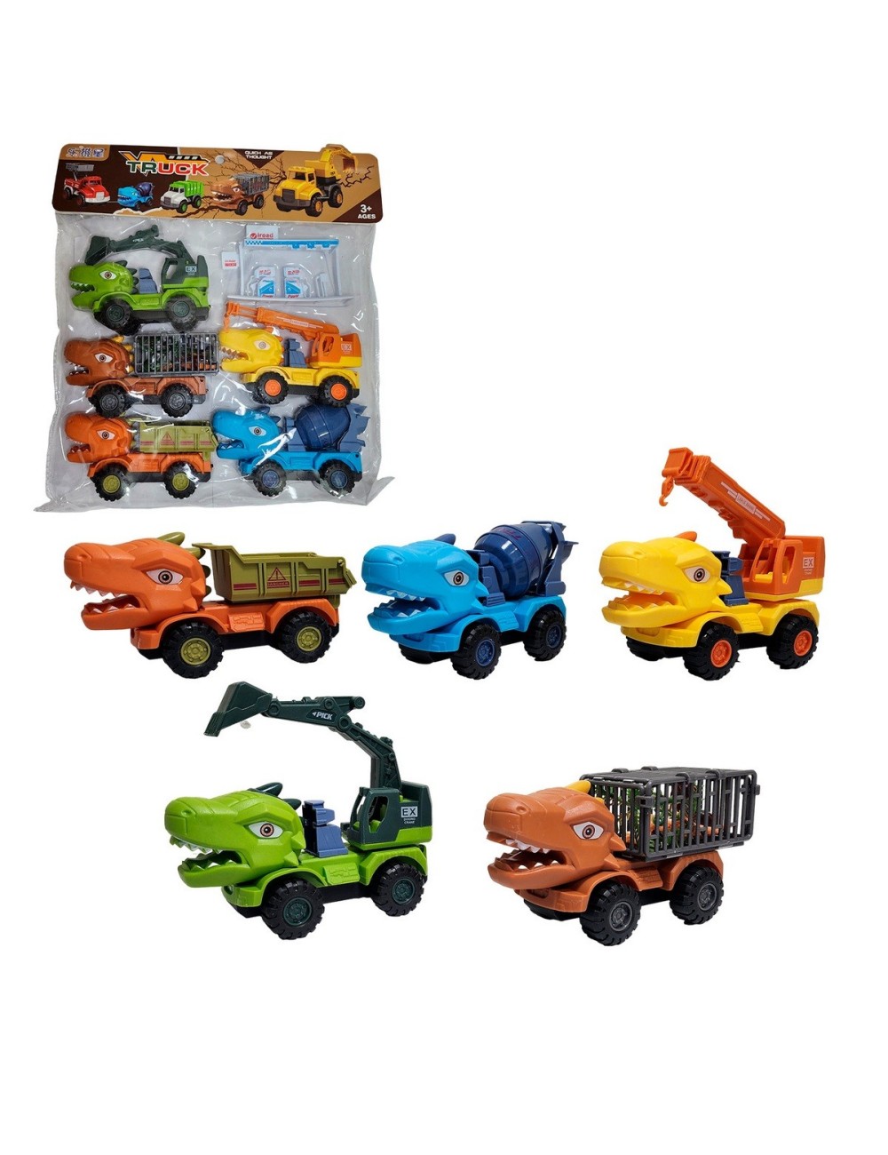 Carro Camiones Construccion Transporte Dinosaurio Jurassic