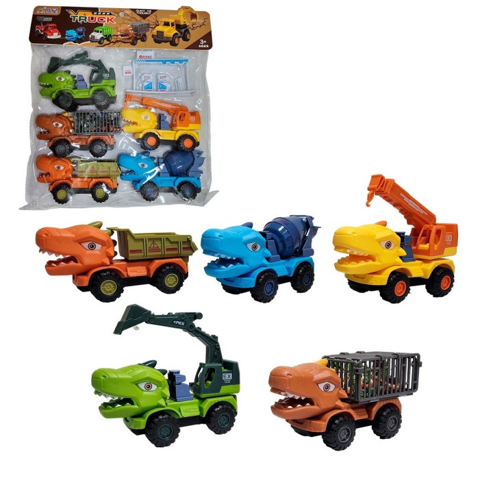 Carro Camiones Construccion Transporte Dinosaurio Jurassic