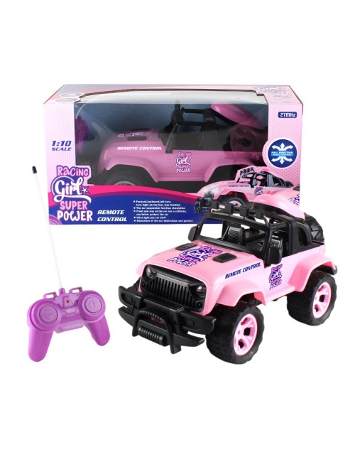 Carro Jeep Recargable Para Muñecas Con Control Remoto Niñas