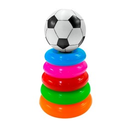 Juego Torre De Aros Para Encastre Futbol Motricidad De Bebe