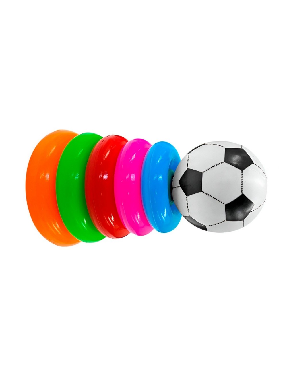 Juego Torre De Aros Para Encastre Futbol Motricidad De Bebe