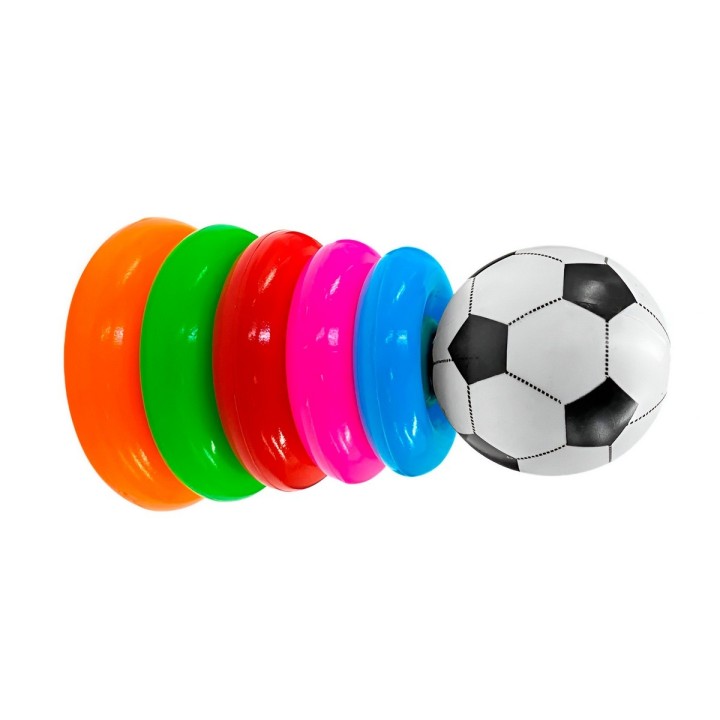 Juego Torre De Aros Para Encastre Futbol Motricidad De Bebe