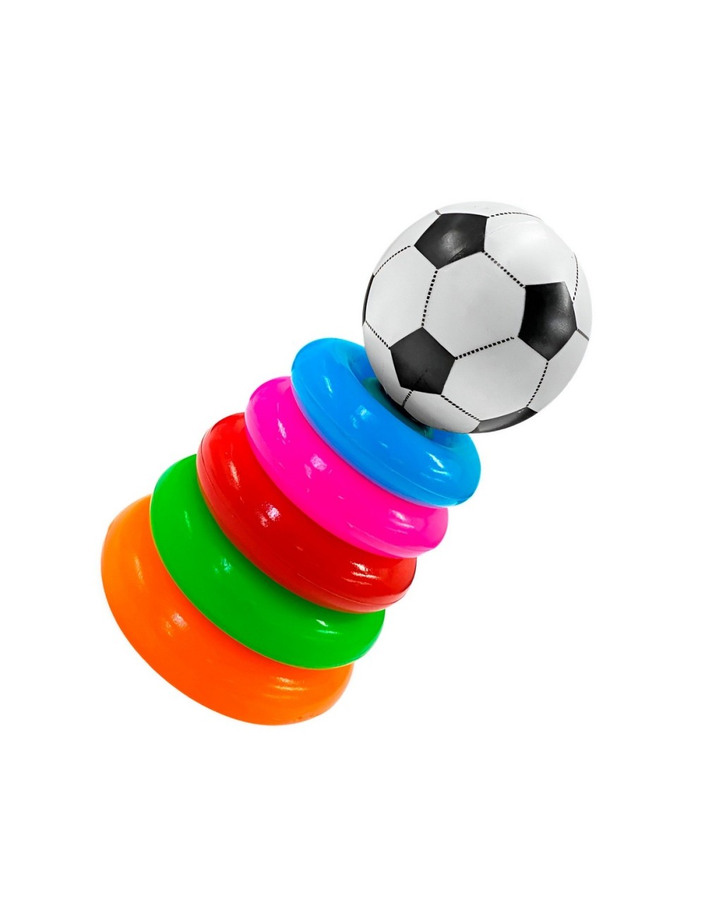 Juego Torre De Aros Para Encastre Futbol Motricidad De Bebe