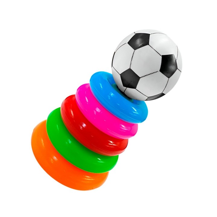 Juego Torre De Aros Para Encastre Futbol Motricidad De Bebe