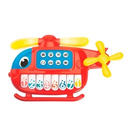 Piano Helicoptero Sonidos Numeros Juguete + Baterias