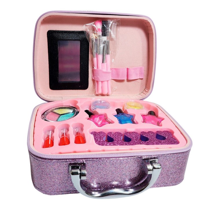 Maleta Kit Maquillaje Kuromi Kawai Niñas Juguete Esmaltes