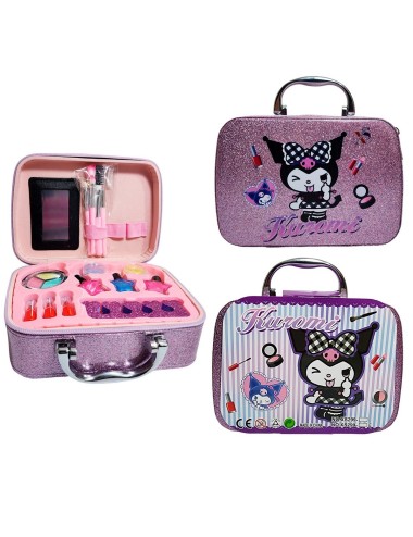 Maleta Kit Maquillaje Kuromi Kawai Niñas Juguete Esmaltes