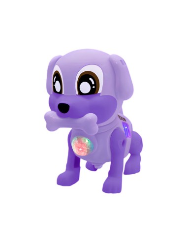 Perro Robot Luces Sonido Movimiento Juguete + Baterias