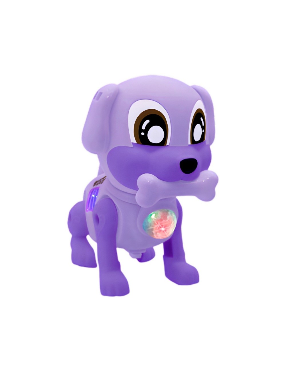 Perro Robot Luces Sonido Movimiento Juguete + Baterias
