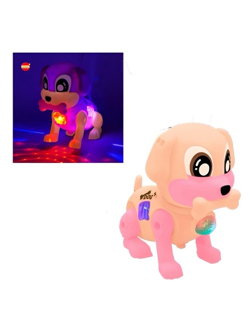 Perro Robot Luces Sonido Movimiento Juguete + Baterias