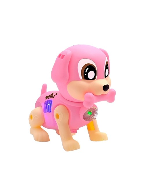 Perro Robot Luces Sonido Movimiento Juguete + Baterias
