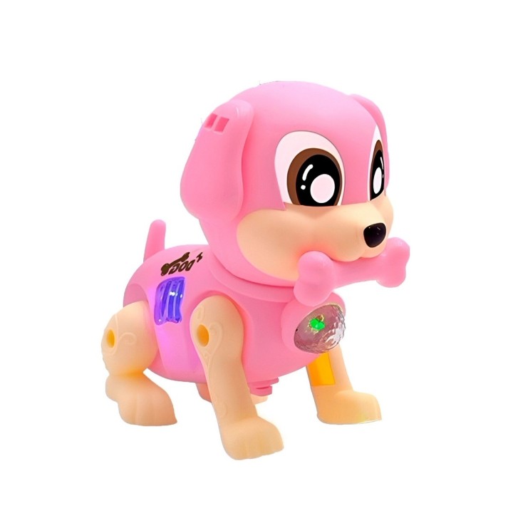Perro Robot Luces Sonido Movimiento Juguete + Baterias