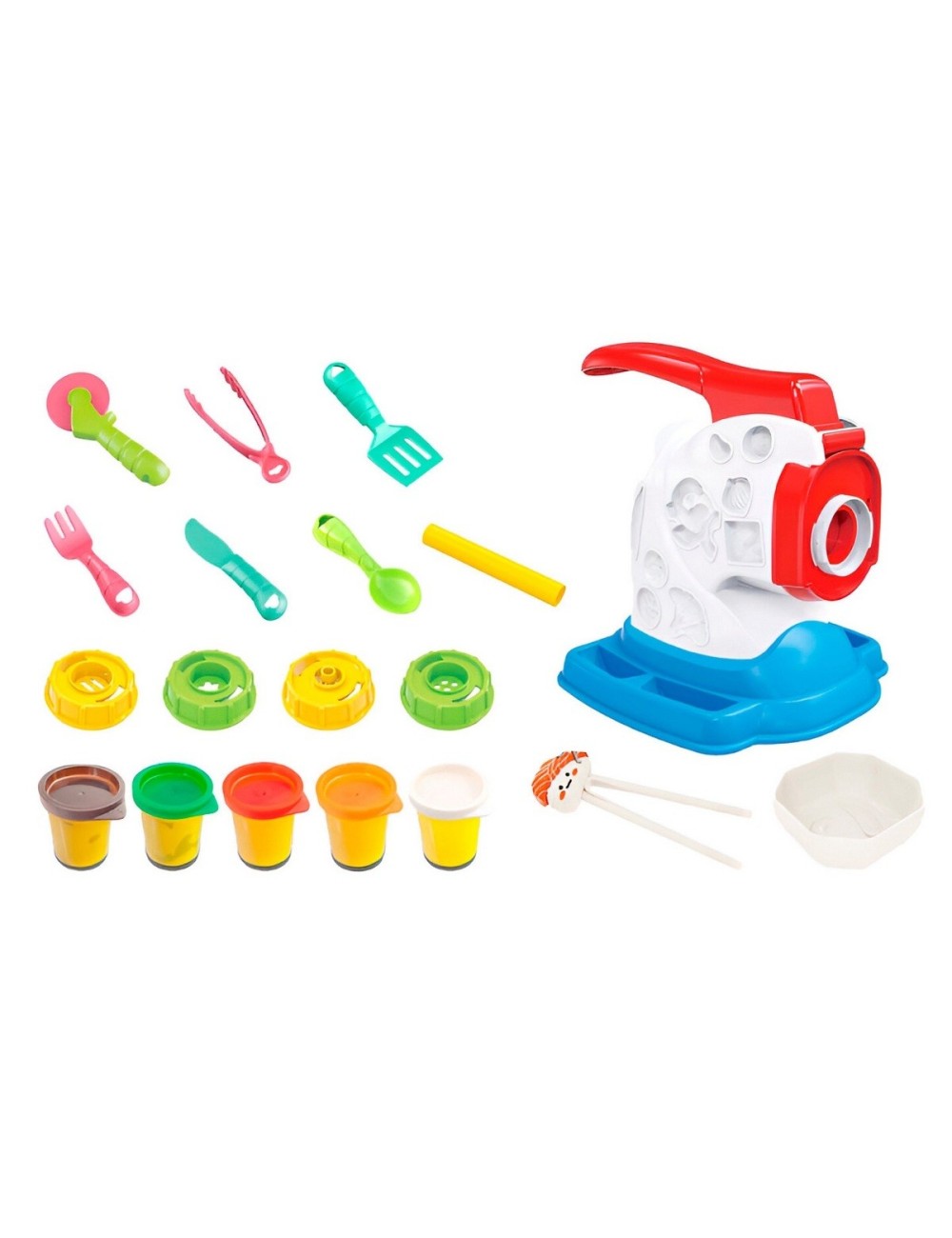 Set / Kit Comida Fabrica Utencilios Plastilina De Juguete