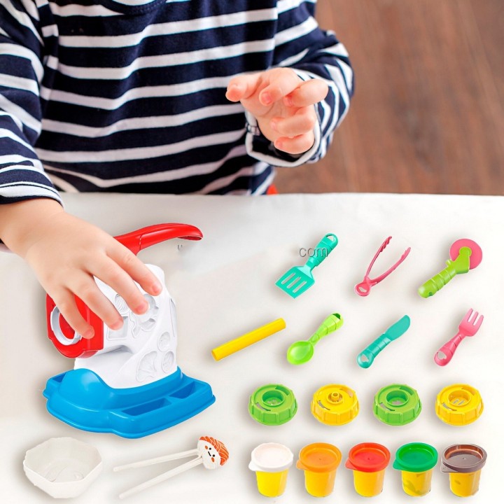 Set / Kit Comida Fabrica Utencilios Plastilina De Juguete