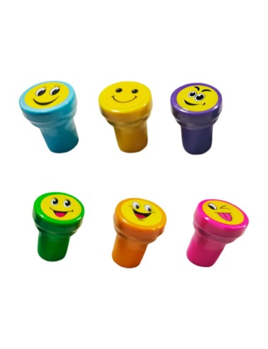 Sellos De Caritas Emoji Didactico X 6 Unidades