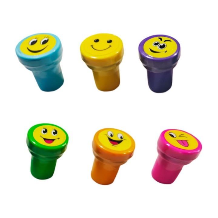 Sellos De Caritas Emoji Didactico X 6 Unidades